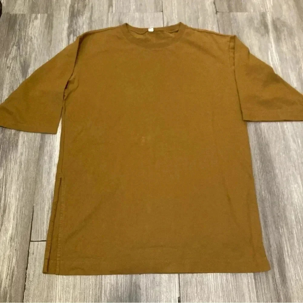 Uniqlo Airism Cotton Oversized Crew‎ Neck Half-Sleeve T-Shirt Size XS